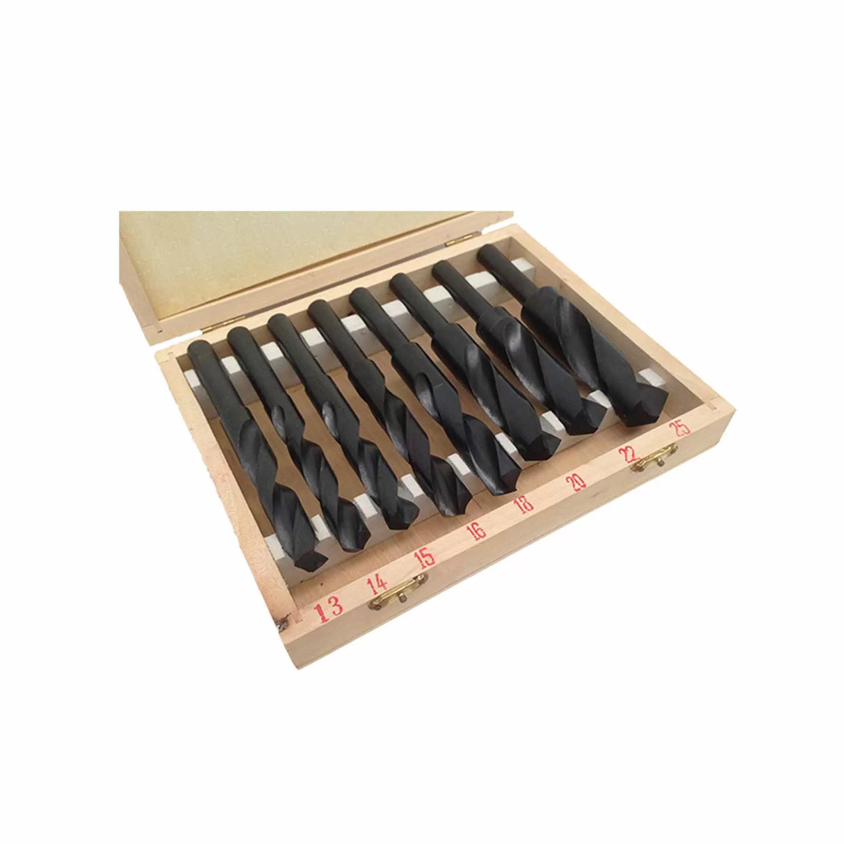 HSS Morse Taper Shank Drill Set, 9 Piece, 14.5mm-30mm, in Box
