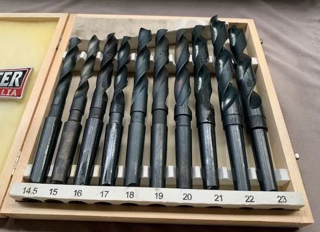 HSS Taper Shank Drill Set, 10 Piece, 14.5mm-23mm, in Box