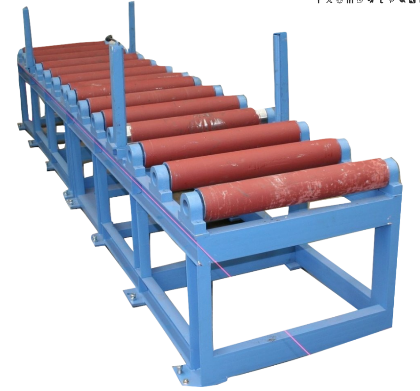 Non-Powered Roller Conveyor 2 Metre Sections, 450mm High Side Rollers (Suits H600/700 & 800)