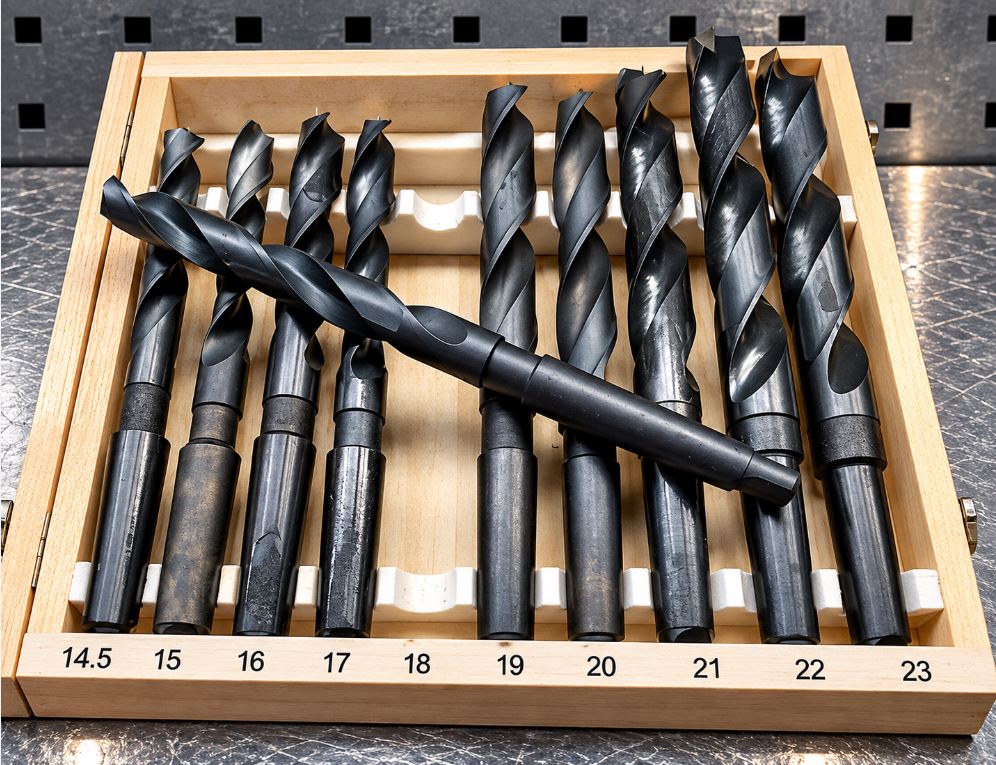 HSS Taper Shank Drill Set, 10 Piece, 14.5mm-23mm, in Box