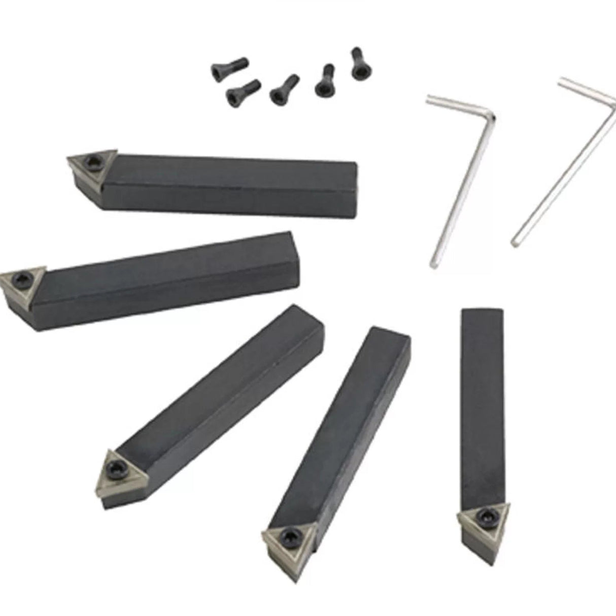 Lathe Indexable Carbide Tooling Kit, 5-Piece 12mm