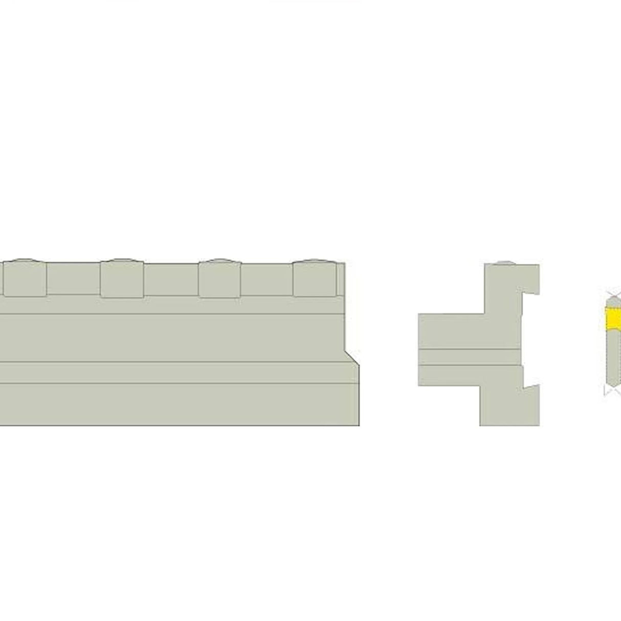 Parting Off Block for 32mm Blade, 25mm Centre Height