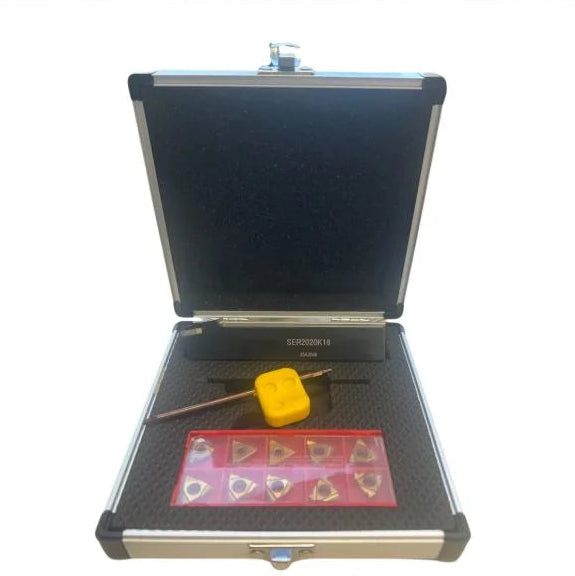 Lathe Threading Tool Kit, 20mm External with 10 Tips