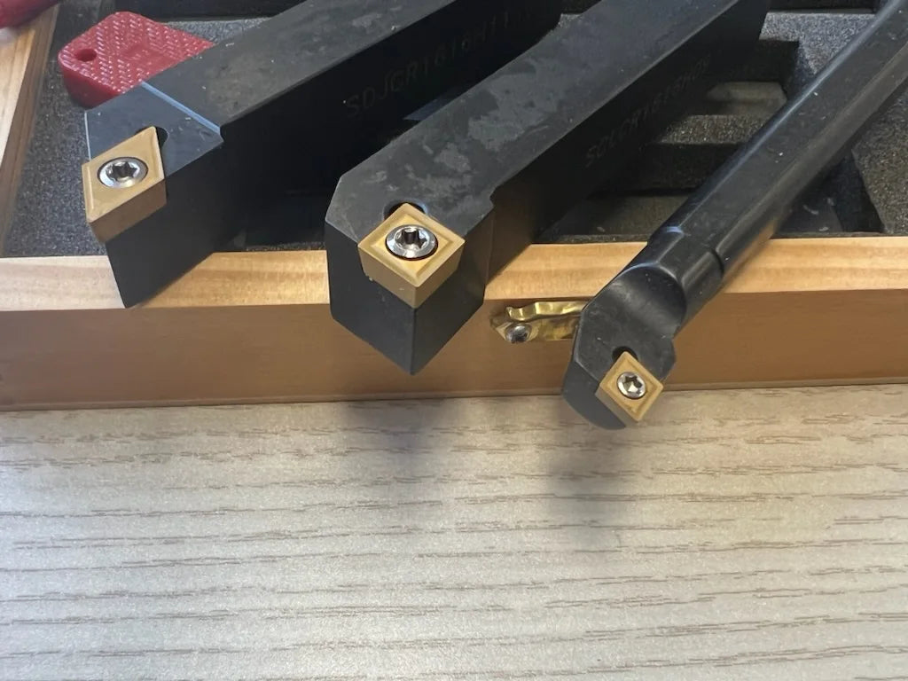 Lathe Turning Tool Set, 3-Piece Carbide Clamped Type, 16mm