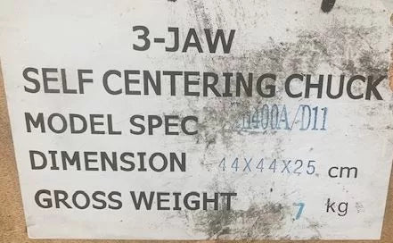 3-Jaw D1-11 Camlock Lathe Chuck 400mm with Bolt-On Jaws