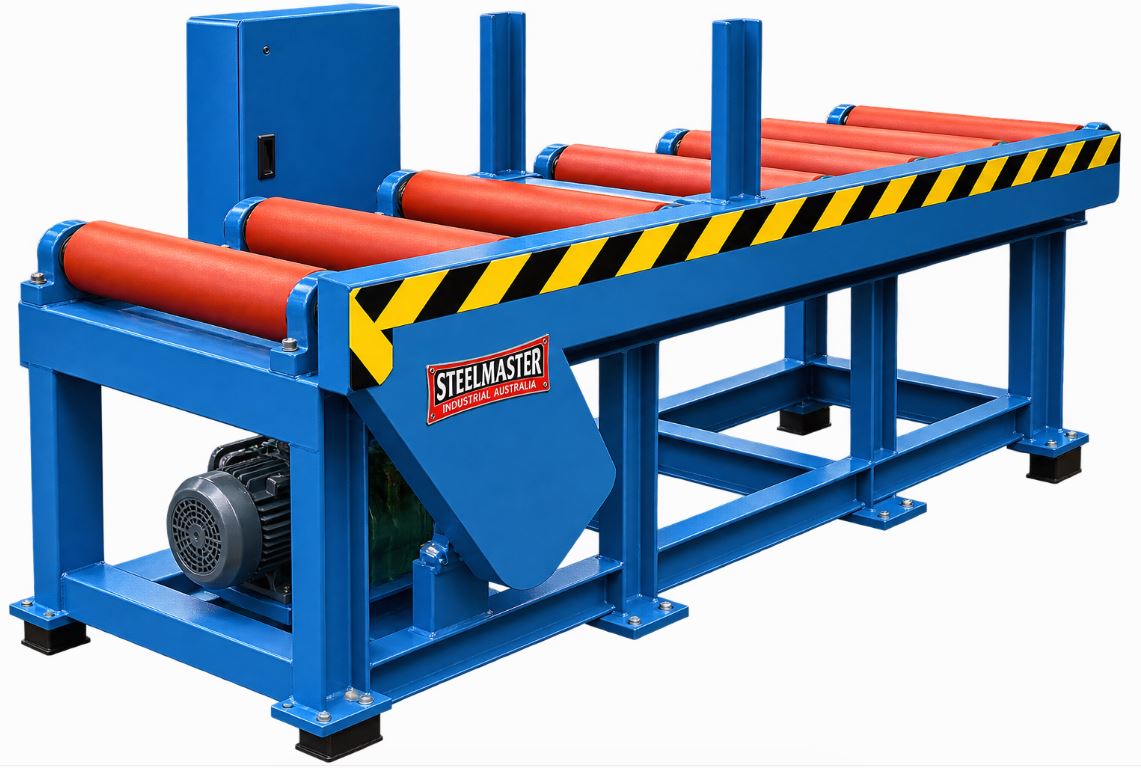 Heavy Duty Powered Roller Conveyor 2000mm x 520mm Wide, with 280mm High Side Rollers