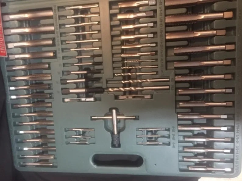 Tap & Die Threading Set, 115 Piece Metric & SAE, in Carry Case