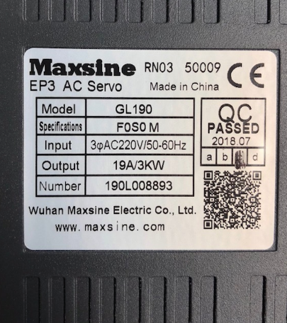 Universal Mill, Y/X -Axis Drive Maxsine EP3-AC Servo Model