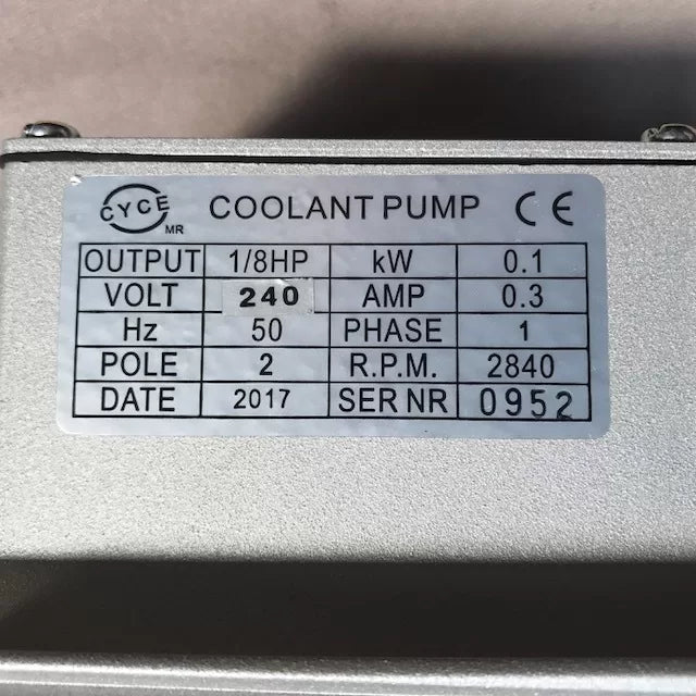 Replacement Bandsaw Coolant Pump, 240V 50HZ, for SM-HBS28