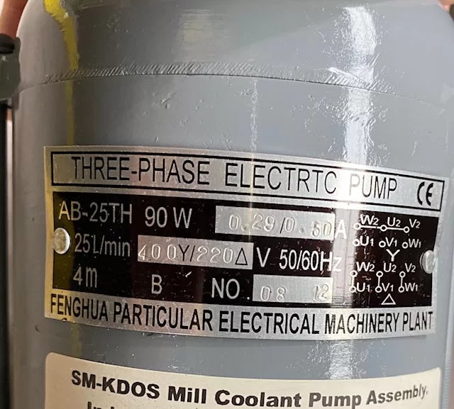 Mill Coolant Pump Assembly Coolant Pump