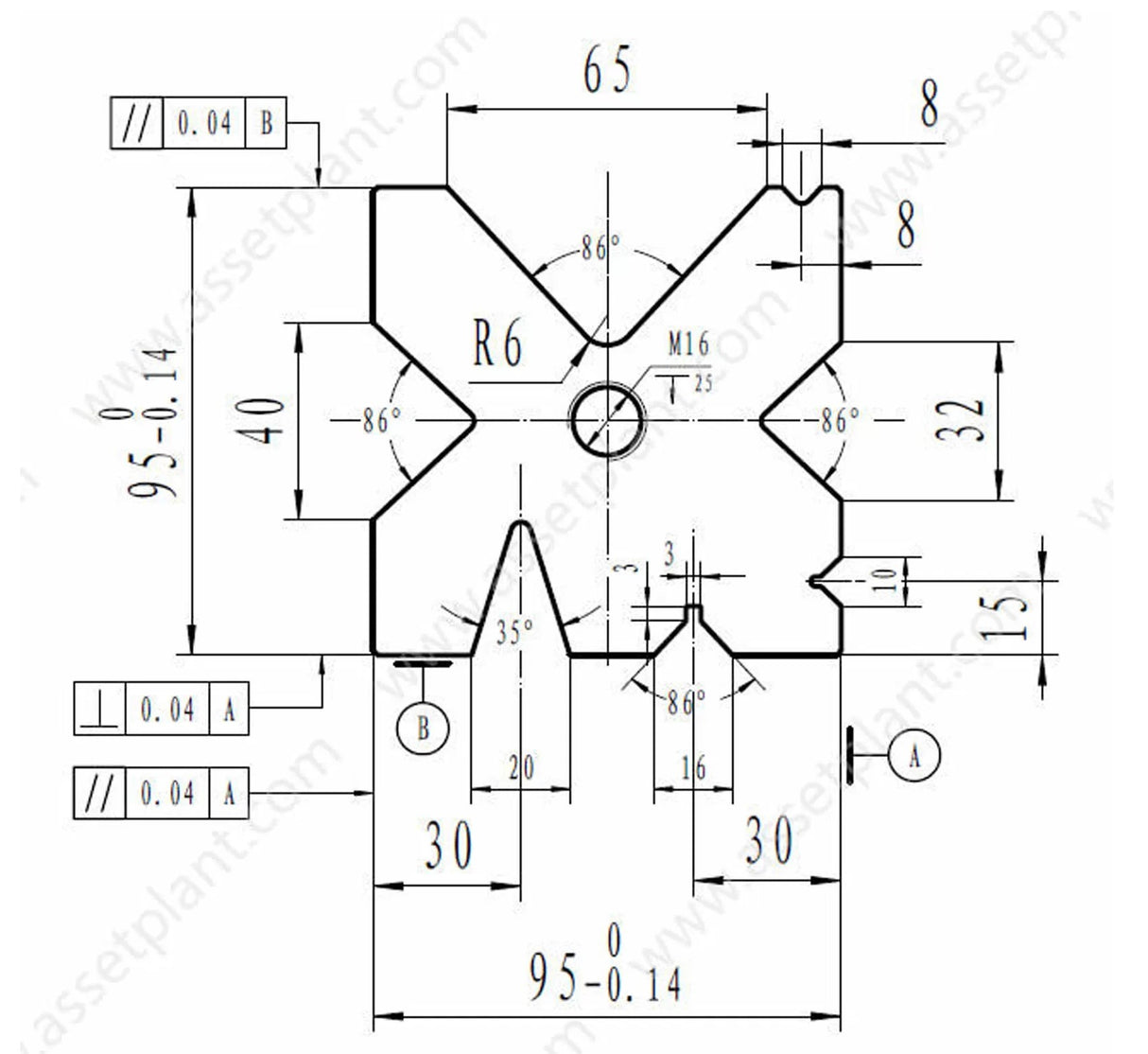 Pressbrake Tooling 95mm Square Die Block x 2500mm Long