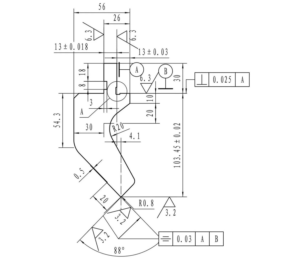 US 1015/88 Degree, Radius 0.8mm Press Brake Tooling – 835mm Long