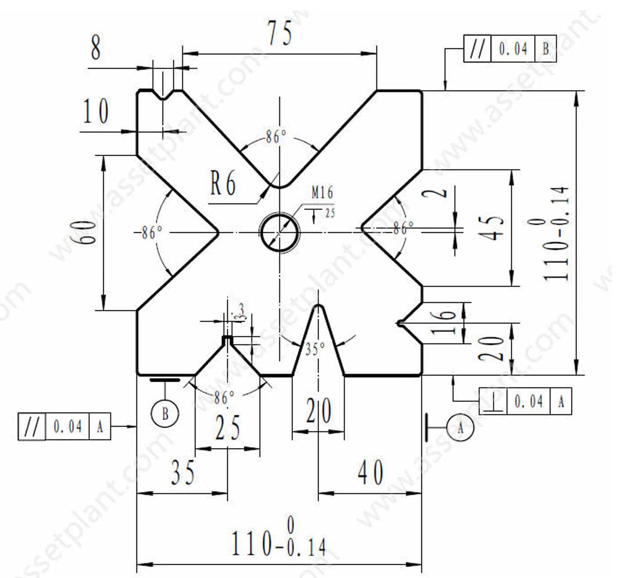Pressbrake Tooling 110mm Square Die Block x 4000mm Long