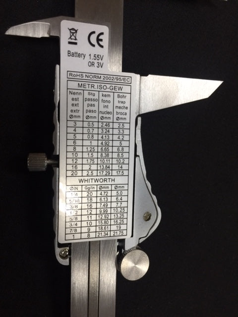 Digital Vernier Caliper, 150mm Splash Proof, Metric & Imperial