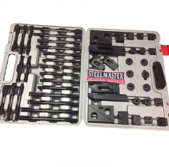 Clamping Kit, 58 Piece, 14mm T-Slot, M12 Thread
