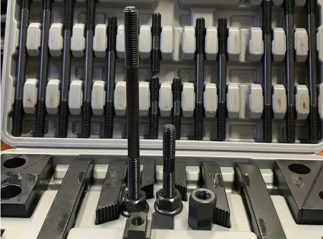 Clamping Kit, 58 Piece, 14mm T-Slot, M12 Thread