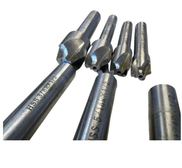 Formed HSS End Mill Set - 8 Piece Set, Sizes 1/16 to 1/8 - 5/32 - 3/8