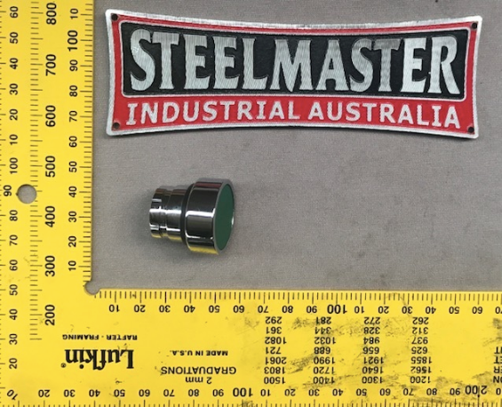 Green Push Button Top (ZB2 BA3C) for SM-MDY Hydraulic Press, Telemecanique