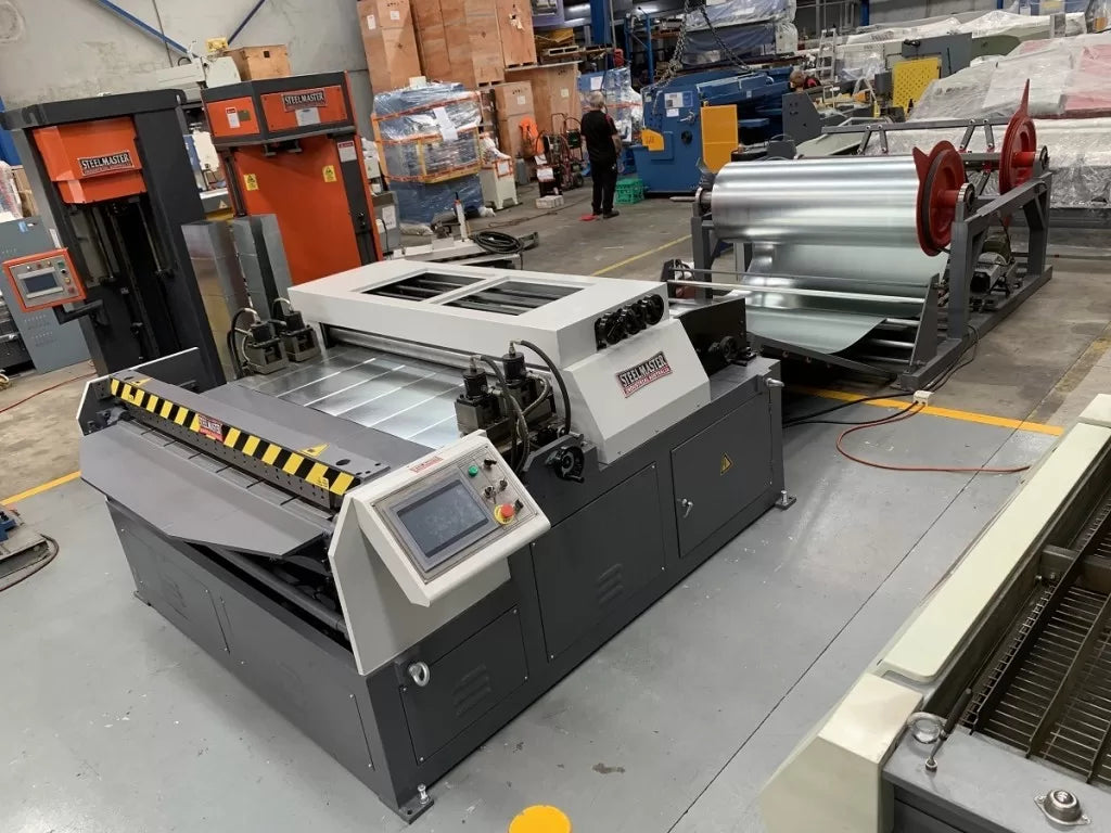 HVAC Auto Duct Line Model: AML-3, 1550mm, Twin Decoiler, Leveller/Ribbing/Notching/Shearing/Folding