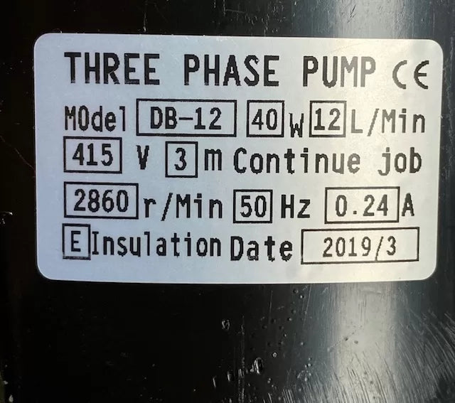 Lathe Coolant Pump 415V 40W for SM-13, SM-14 Series