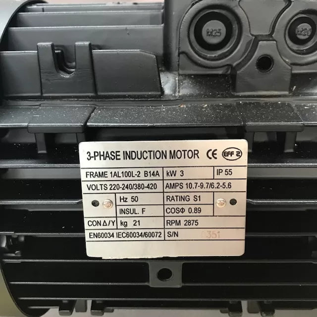 Motor 3kW 415V for SM-BL150 Belt Linisher