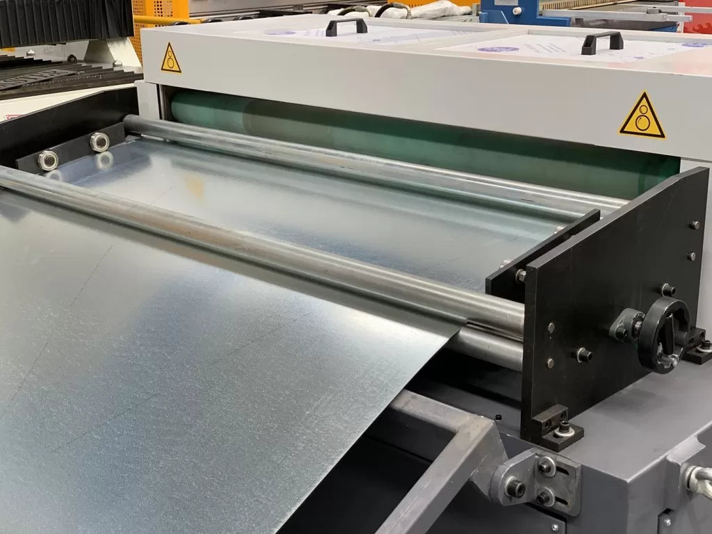 HVAC Auto Duct Line Model: AML-3, 1550mm, Twin Decoiler, Leveller/Ribbing/Notching/Shearing/Folding
