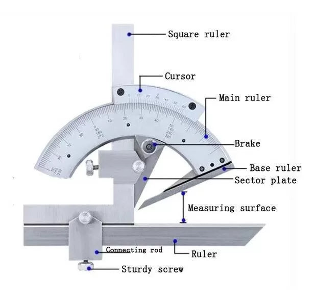 Vernier Universal Angle Ruler, 0-320 Degree