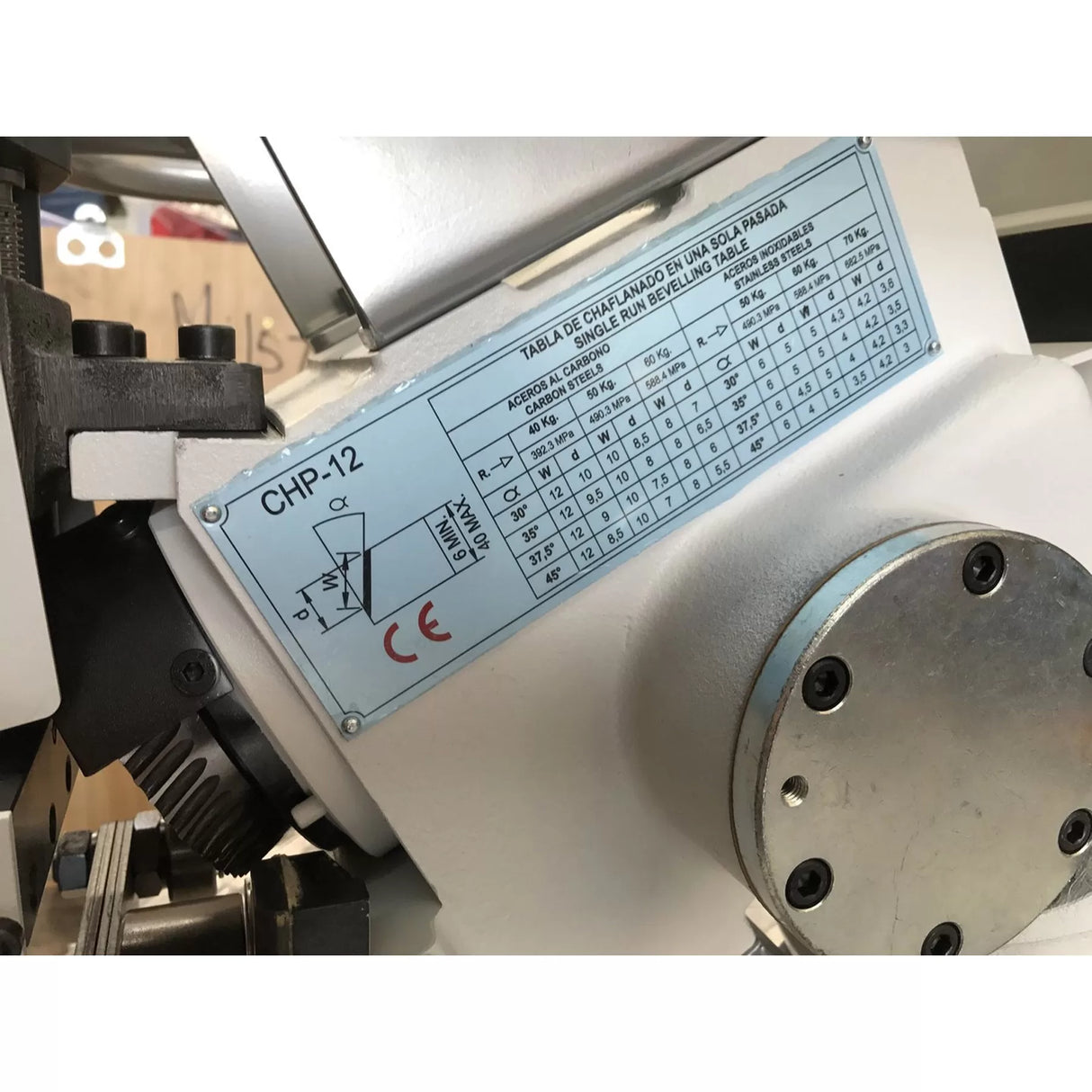 Plate Bevelling Machine Complete with 1 x Standard Milling & 1 x Tube Cutter Set