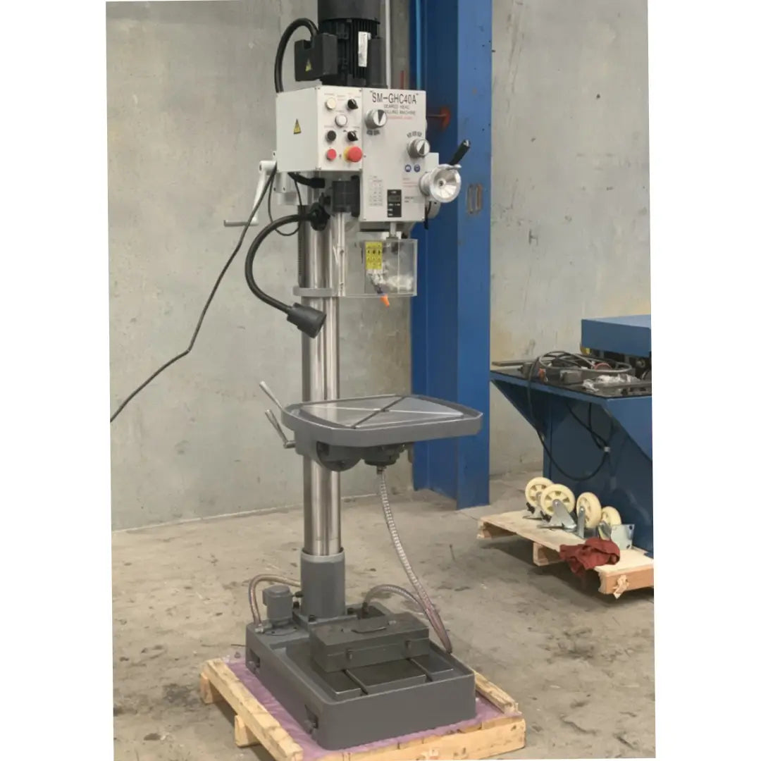 SM-GHC40A Geared Head Drill 240V Power Feed Coolant Digital Display