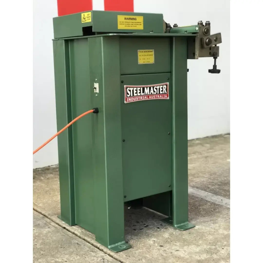 HVAC Sheetmetal Collar Rolling Machine. Steelmaster Model: SM-NO.24. Notch, Bead, Crimp & Roll.