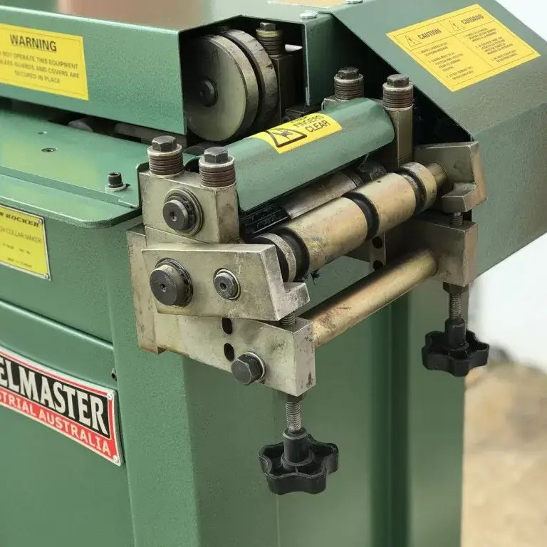 HVAC Sheetmetal Collar Rolling Machine. Steelmaster Model: SM-NO.24. Notch, Bead, Crimp & Roll.