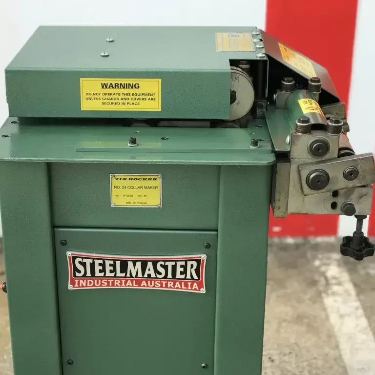 HVAC Sheetmetal Collar Rolling Machine. Steelmaster Model: SM-NO.24. Notch, Bead, Crimp & Roll.