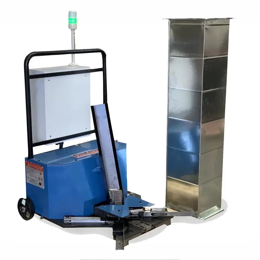 HVAC/Sheetmetal Corner TDF / TDC Auto Insert Machine. Steelmaster Model: CCM-18, Comprising Infeed