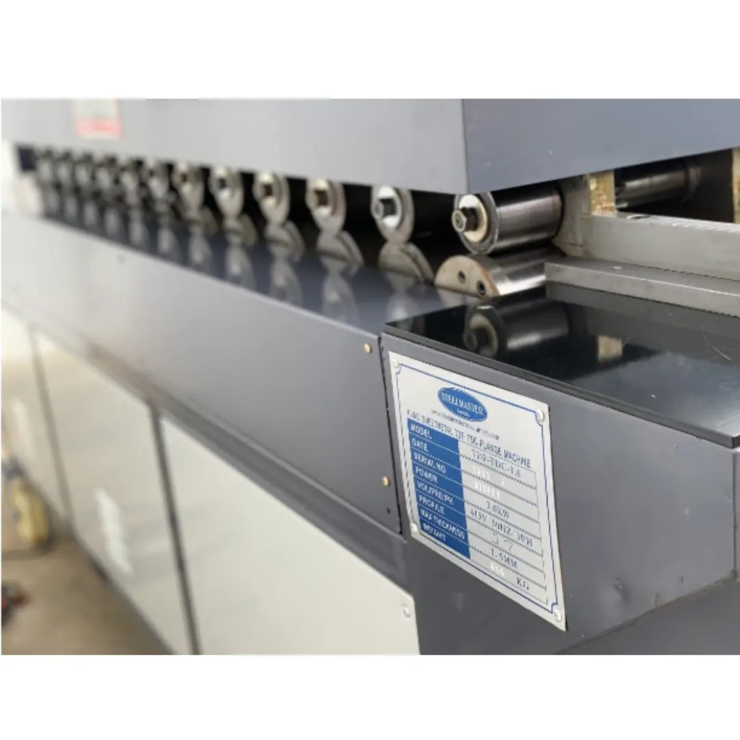 HVAC / Sheetmetal TDF Duct Roll Former. Steelmaster Model: TDF 1.6, 16 Station, 25mm & 35mm Includes Small Parts Feeder, Must Have For All HVAC Shops – 3Ph. 415Volt