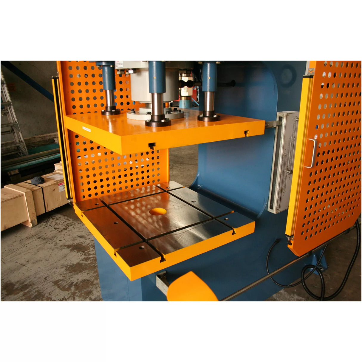Open Front Hydraulic Press, 100 Ton Capacity, Heavy Duty