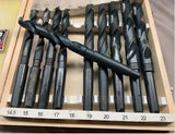 HSS Taper Shank Drill Set, 10 Piece, 14.5mm-23mm, in Box
