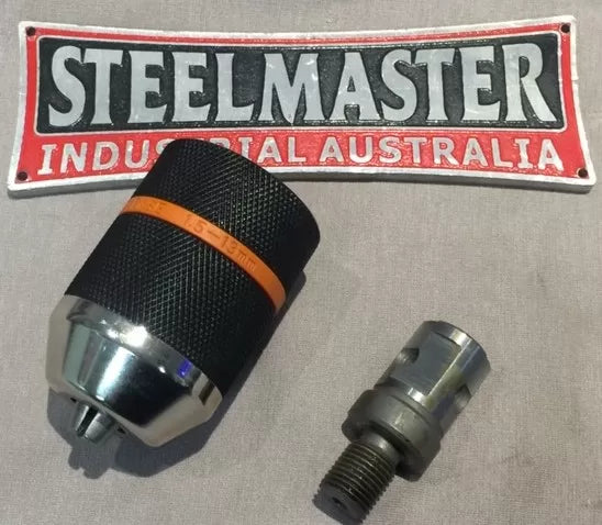 Magnetic Base Drill Mini Set with 1-13mm Keyless Chuck & Adaptor
