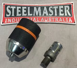 Magnetic Base Drill Mini Set with 1-13mm Keyless Chuck & Adaptor