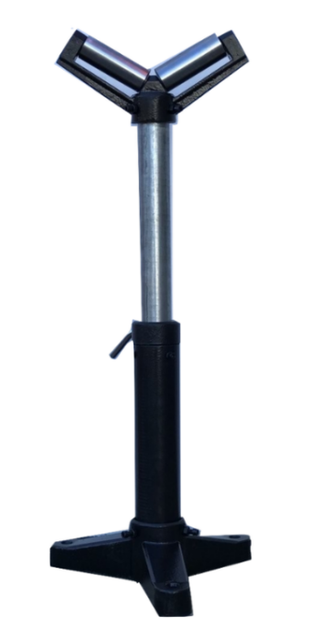 Heavy Duty V-Type Adjustable Height Roller Stands 52mm x 125mm (580-970 High) 200kg Capacity