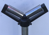 Heavy Duty V-Type Adjustable Height Roller Stands 52mm x 125mm (580-970 High) 200kg Capacity