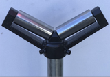 Heavy Duty V-Type Adjustable Height Roller Stands 52mm x 125mm (580-970 High) 200kg Capacity