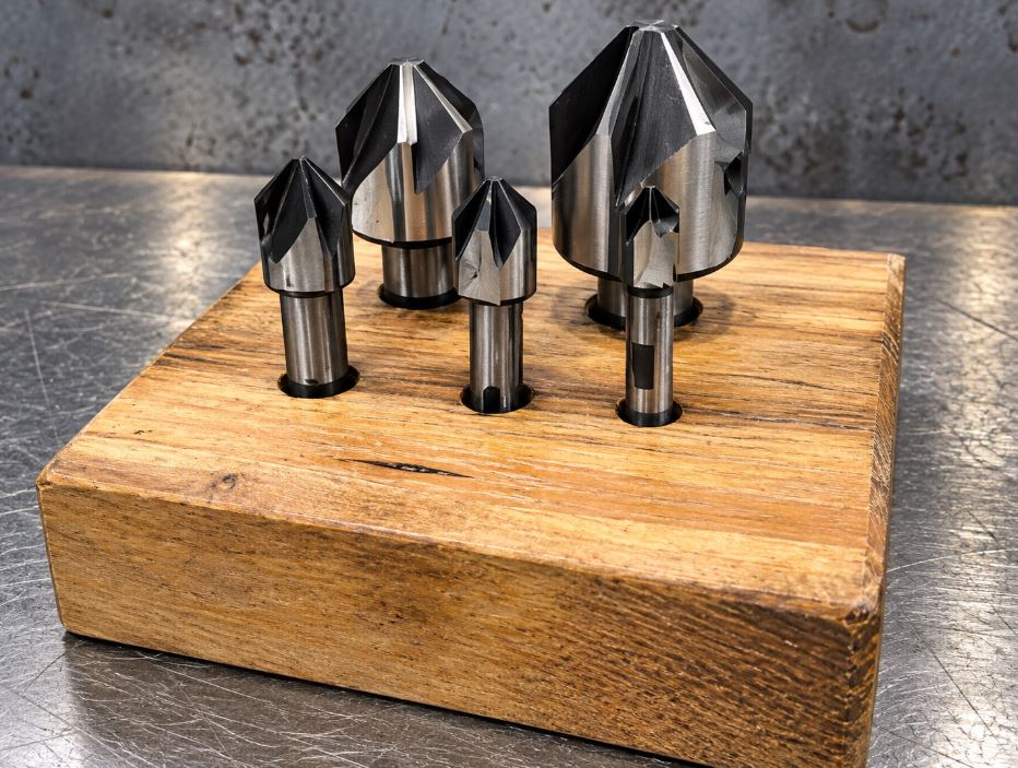 Fluted Countersink Set, Ground HSS, 6 Piece Box Set, 6mm-25mm