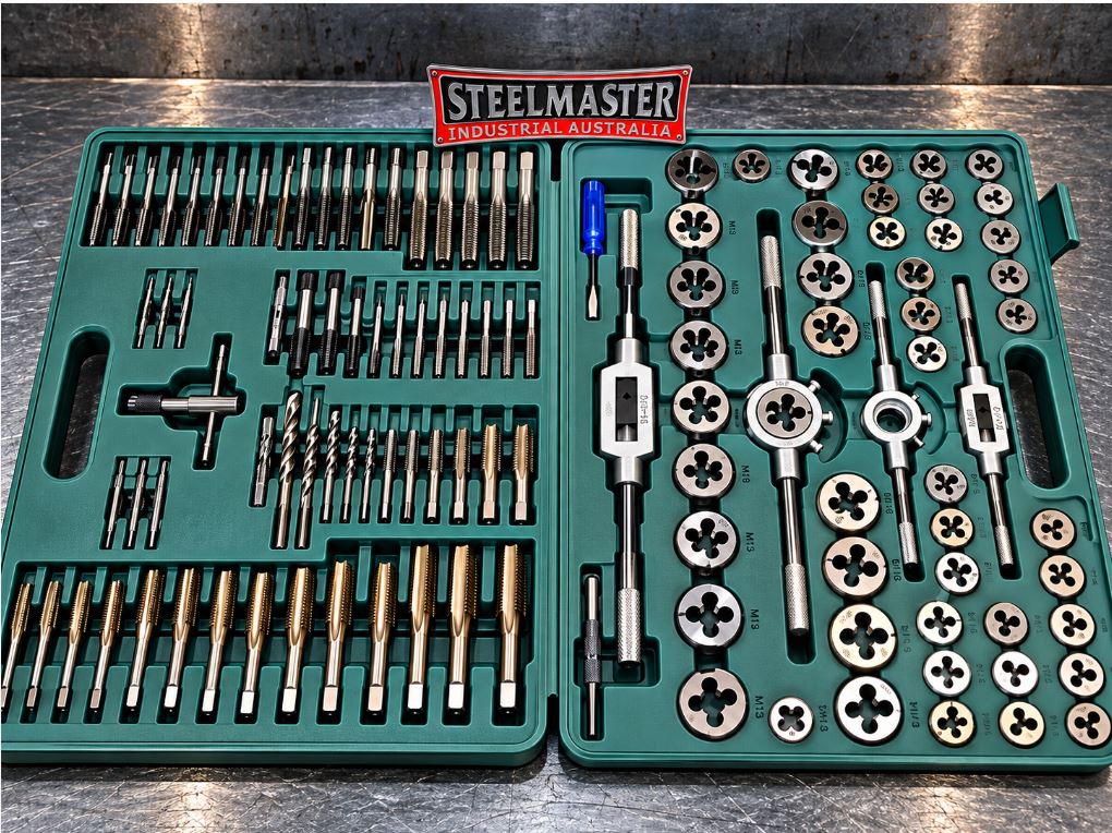 Tap & Die Threading Set, 115 Piece Metric & SAE, in Carry Case