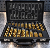 HSS Drill Set - 170 Piece, 1mm - 10mm in sizing, TIN coated, HSS precision ground