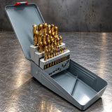 Drill Set, TiN Coated, 25 Piece, 1-13mm in 0.5mm Increments