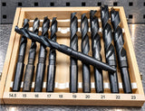 HSS Taper Shank Drill Set, 10 Piece, 14.5mm-23mm, in Box