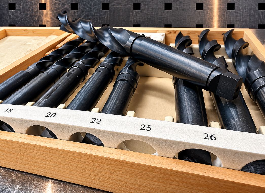 HSS Morse Taper Shank Drill Set, 9 Piece, 14.5mm-30mm, in Box
