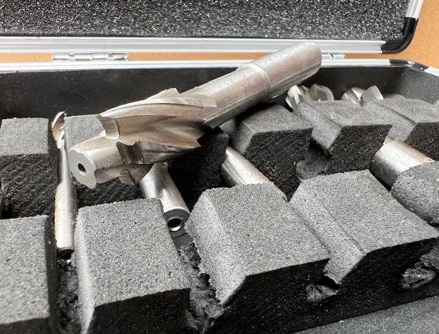 HSS Flat Countersink Set, 7 Piece with Stand, M3 - M12