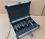 HSS Countersinking Deburring Cutter Set, 90 Degree, 5 Piece with Stand