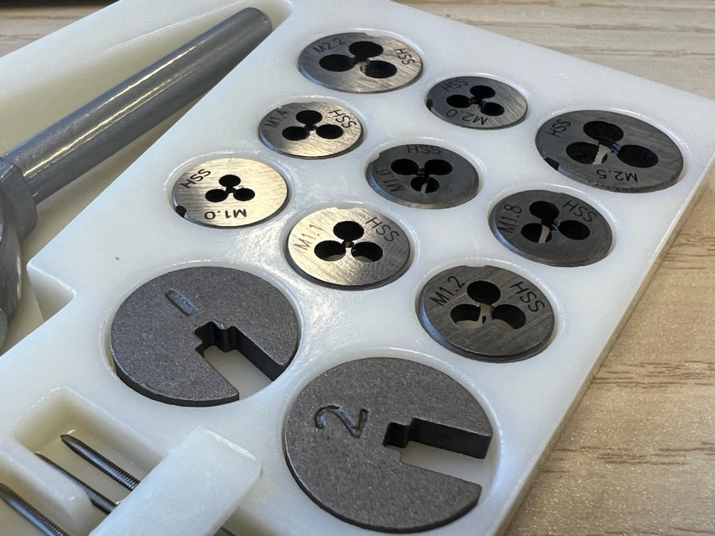 HSS Tap & Die Threading Set, 31 Piece Miniature, M1-M2.5
